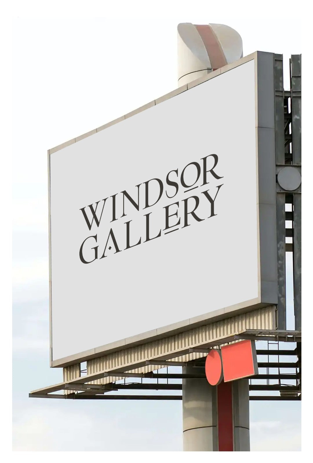 Billboard showing Windsor Gallery logo